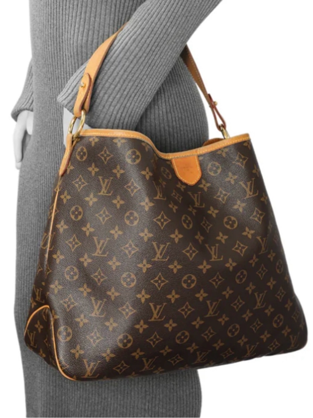 Louis Vuitton Monogram MM Delightful Tote Brown and Tan